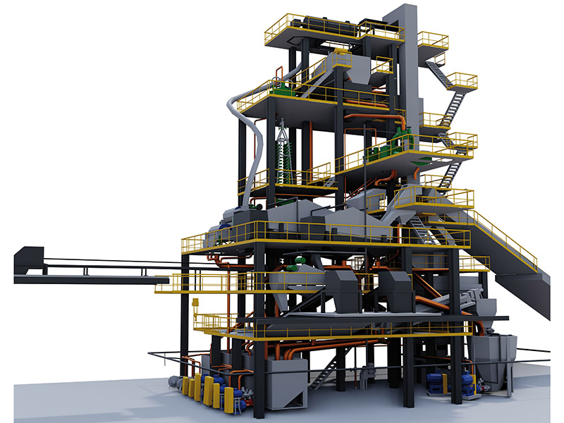 3D-модель корпуса по дообогащению Донского горно-обогатительного комбината